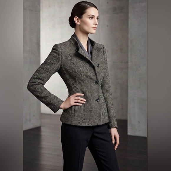 Giorgio Armani Jackets & Blazers - Armani Collezioni Women's Black Tweed Jacket